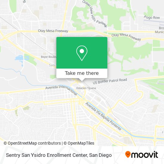 Sentry San Ysidro Enrollment Center map