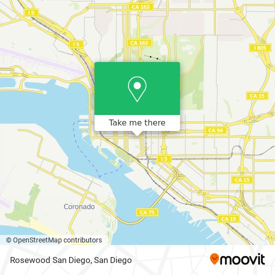 Mapa de Rosewood San Diego