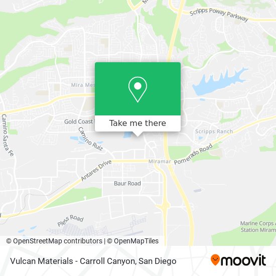 Mapa de Vulcan Materials - Carroll Canyon