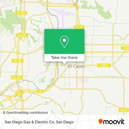 Mapa de San Diego Gas & Electric Co