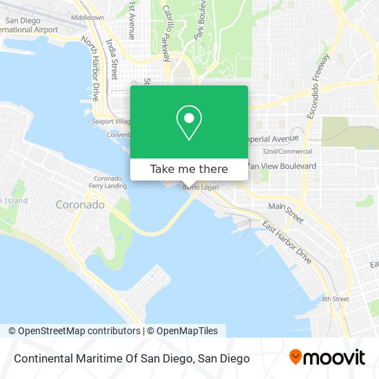 Mapa de Continental Maritime Of San Diego