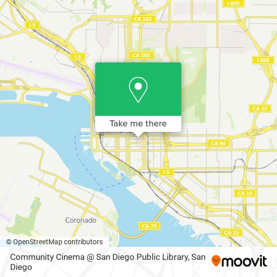 Community Cinema @ San Diego Public Library map