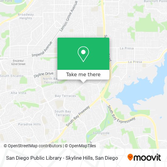 San Diego Public Library - Skyline Hills map