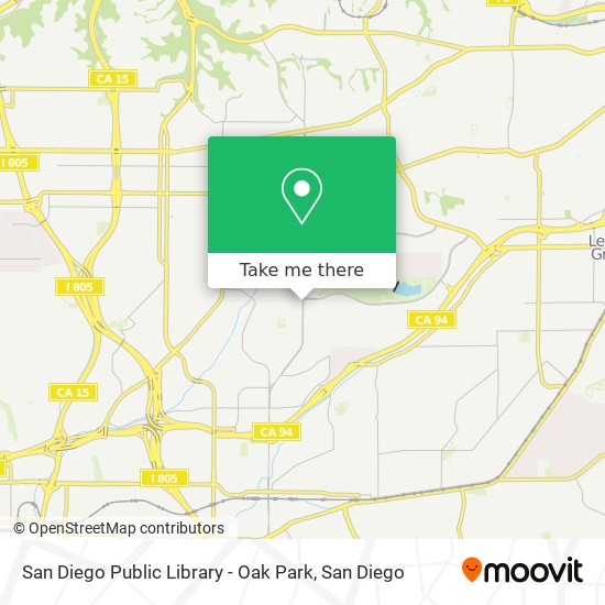 Mapa de San Diego Public Library - Oak Park