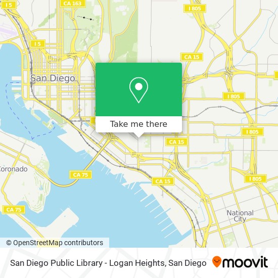 San Diego Public Library - Logan Heights map