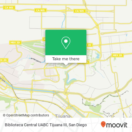 Biblioteca Central UABC Tijuana III map
