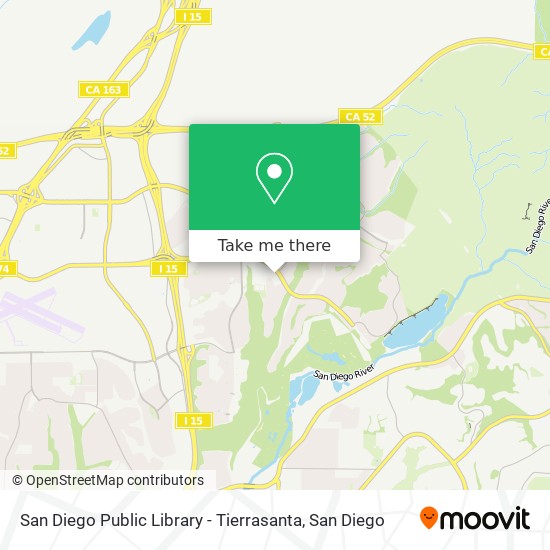 Mapa de San Diego Public Library - Tierrasanta