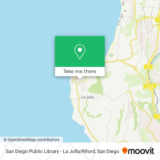 San Diego Public Library - La Jolla / Riford map