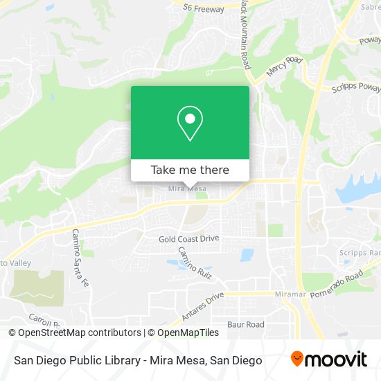 San Diego Public Library - Mira Mesa map