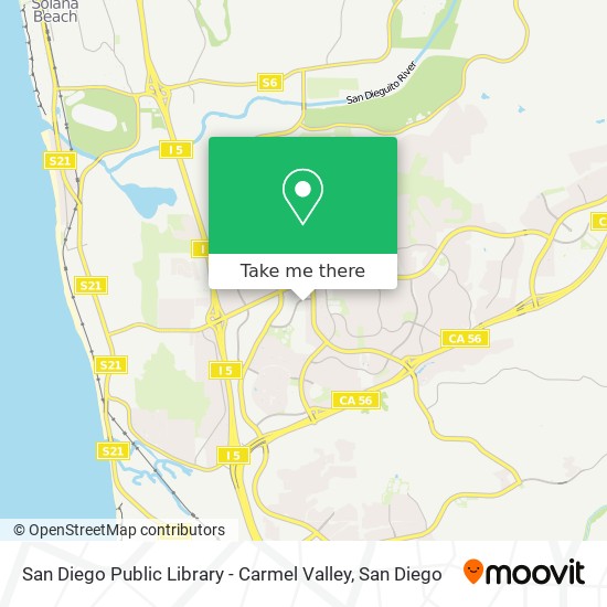 Mapa de San Diego Public Library - Carmel Valley