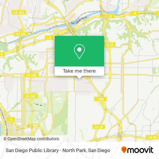 Mapa de San Diego Public Library - North Park