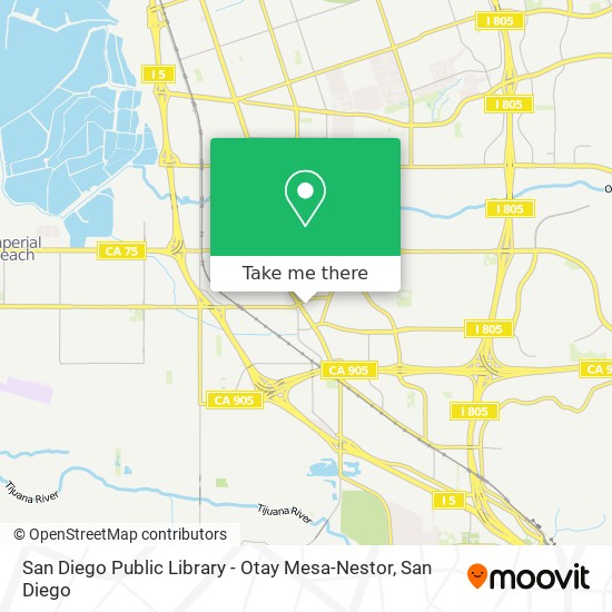 San Diego Public Library - Otay Mesa-Nestor map