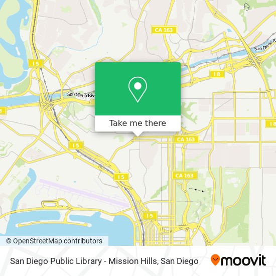 San Diego Public Library - Mission Hills map