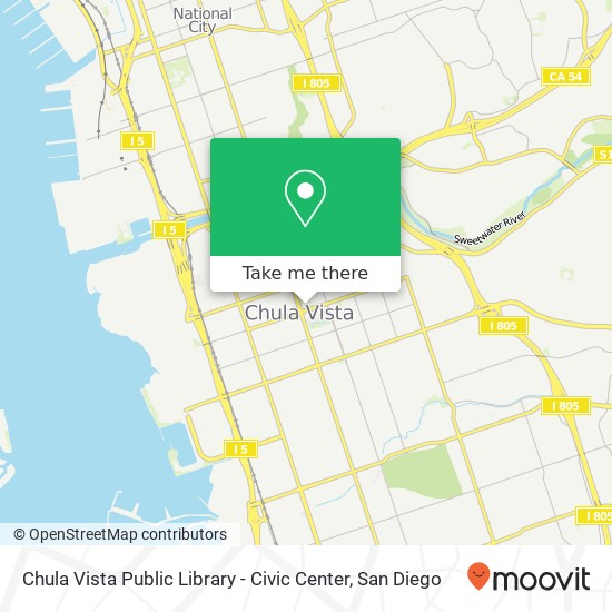 Chula Vista Public Library - Civic Center map