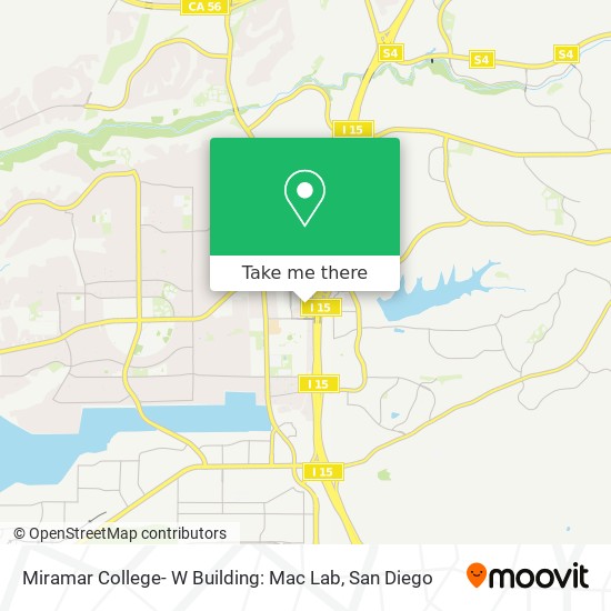 Miramar College- W Building: Mac Lab map