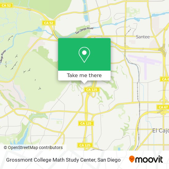 Mapa de Grossmont College Math Study Center