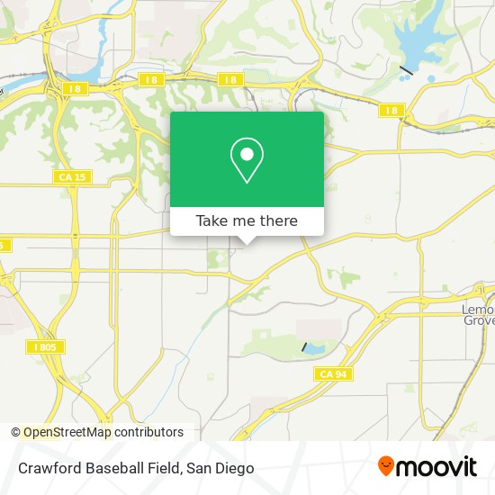 Mapa de Crawford Baseball Field