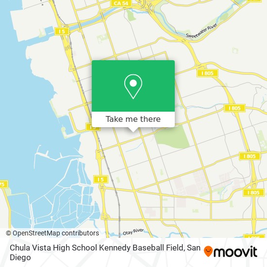 Chula Vista High School Kennedy Baseball Field map