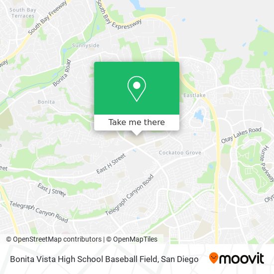 Mapa de Bonita Vista High School Baseball Field