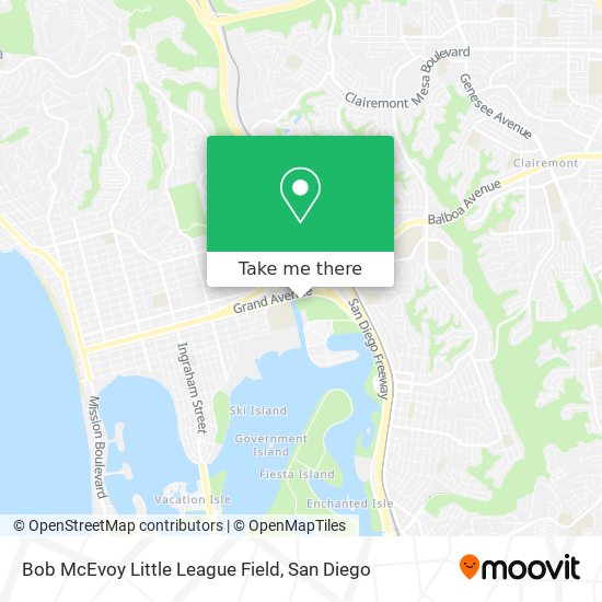 Mapa de Bob McEvoy Little League Field