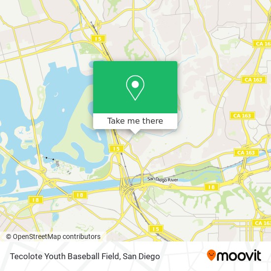 Mapa de Tecolote Youth Baseball Field