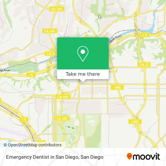Mapa de Emergency Dentist in San Diego