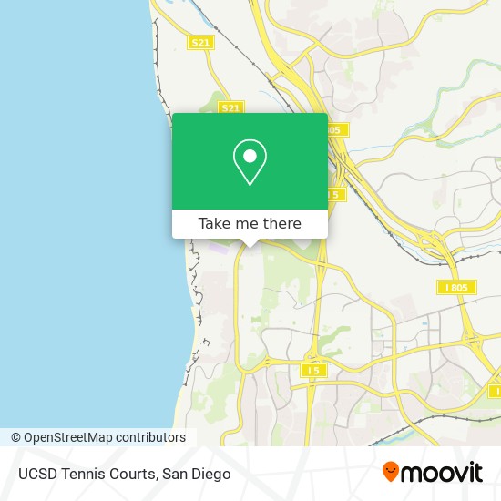 UCSD Tennis Courts map