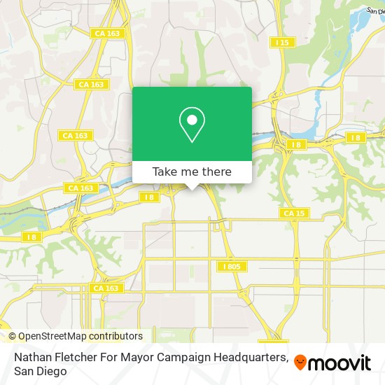 Mapa de Nathan Fletcher For Mayor Campaign Headquarters