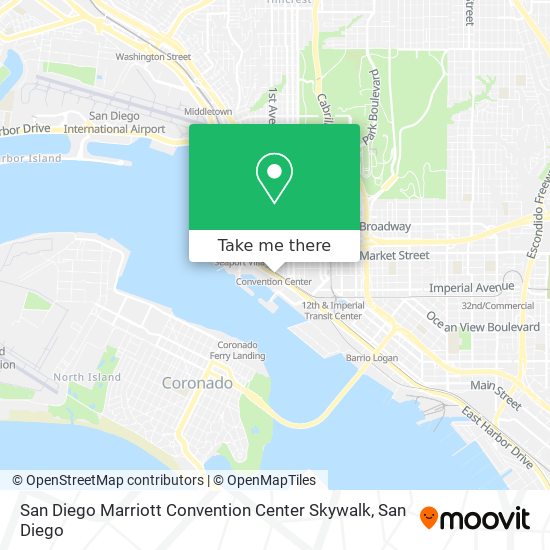 San Diego Marriott Convention Center Skywalk map