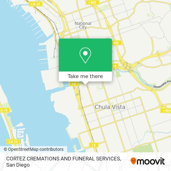 CORTEZ CREMATIONS AND FUNERAL SERVICES map