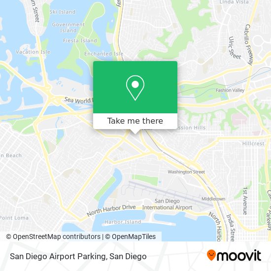 Mapa de San Diego Airport Parking
