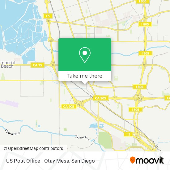 Mapa de US Post Office - Otay Mesa