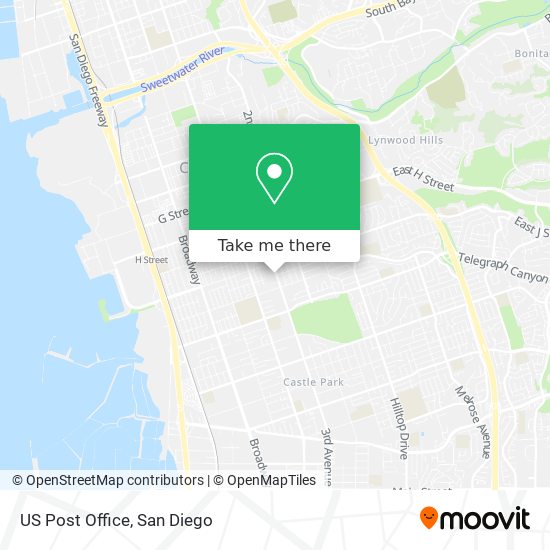 How to get to US Post Office in Chula Vista by Bus or Cable Car?