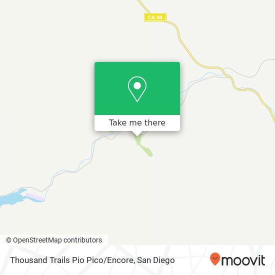 Thousand Trails Pio Pico / Encore map