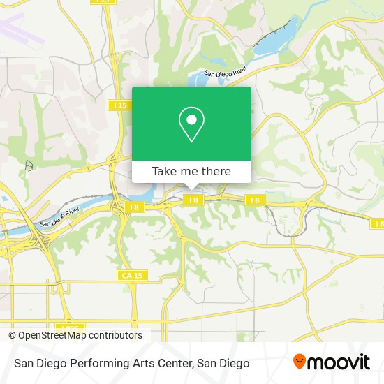 Mapa de San Diego Performing Arts Center