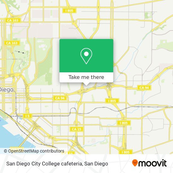 Mapa de San Diego City College cafeteria