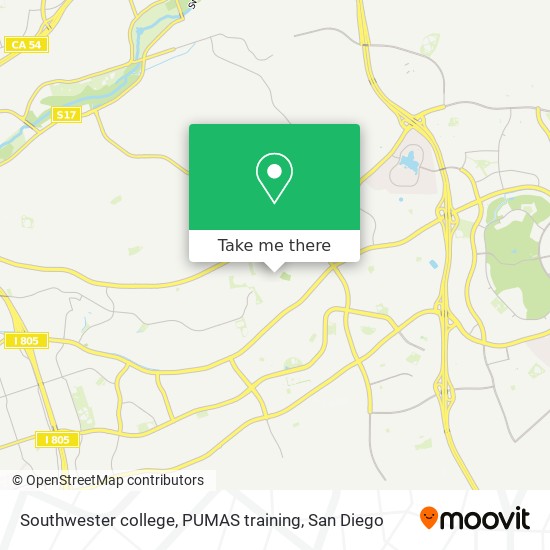 Mapa de Southwester college, PUMAS training