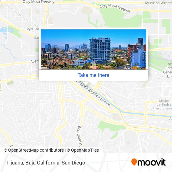Mapa de Tijuana, Baja California