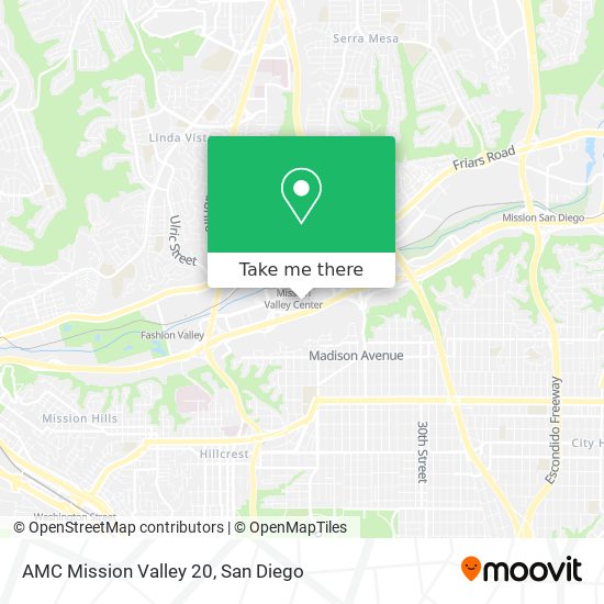 AMC Mission Valley 20 map
