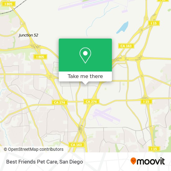 Mapa de Best Friends Pet Care