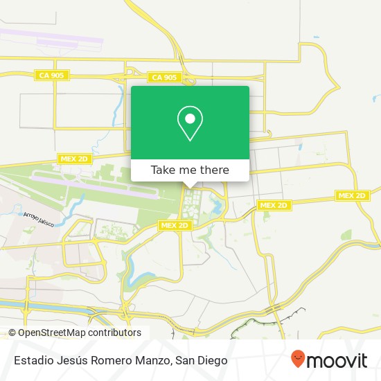 Mapa de Estadio Jesús Romero Manzo