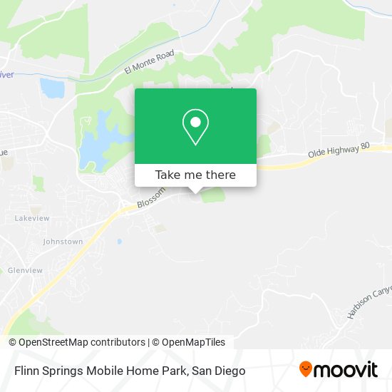 Flinn Springs Mobile Home Park map