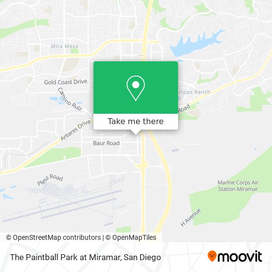 Mapa de The Paintball Park at Miramar