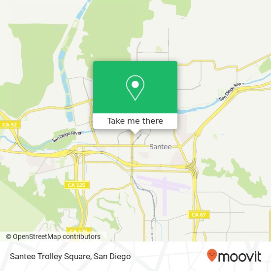 Santee Trolley Square map