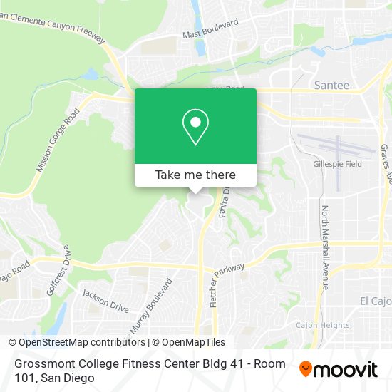 Mapa de Grossmont College Fitness Center Bldg 41 - Room 101