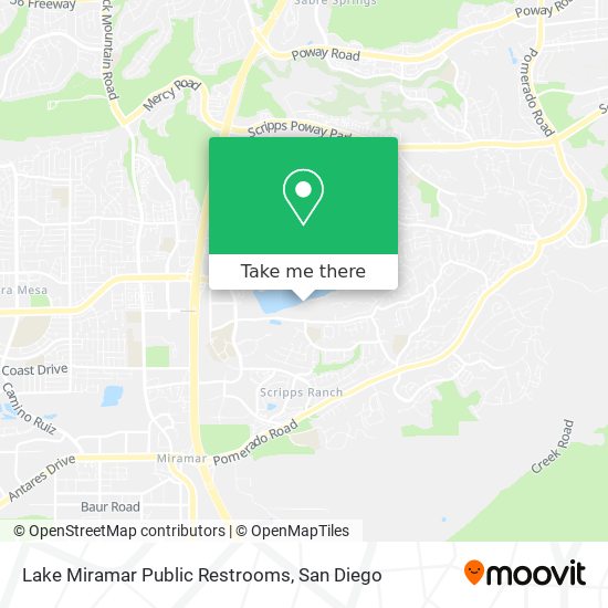 Mapa de Lake Miramar Public Restrooms