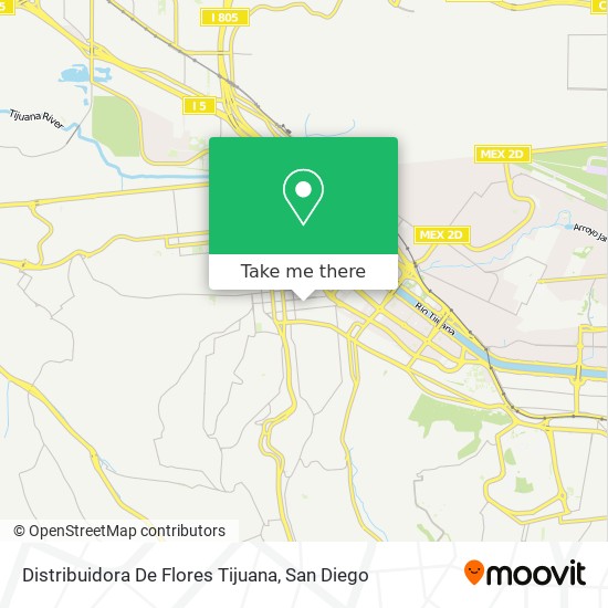 Mapa de Distribuidora De Flores Tijuana