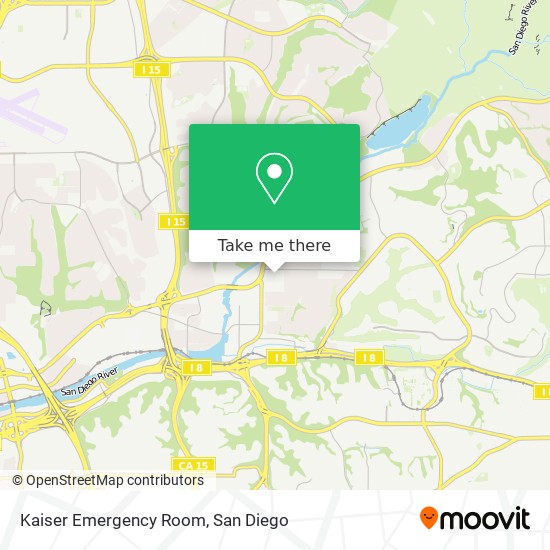 Kaiser Emergency Room map