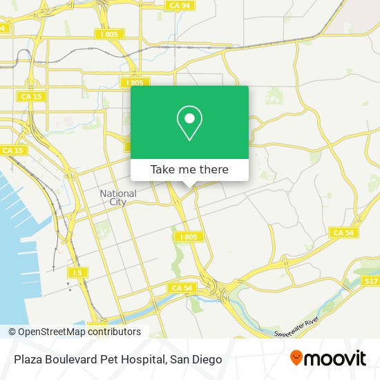 Mapa de Plaza Boulevard Pet Hospital