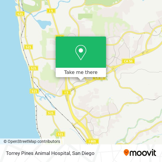 Mapa de Torrey Pines Animal Hospital